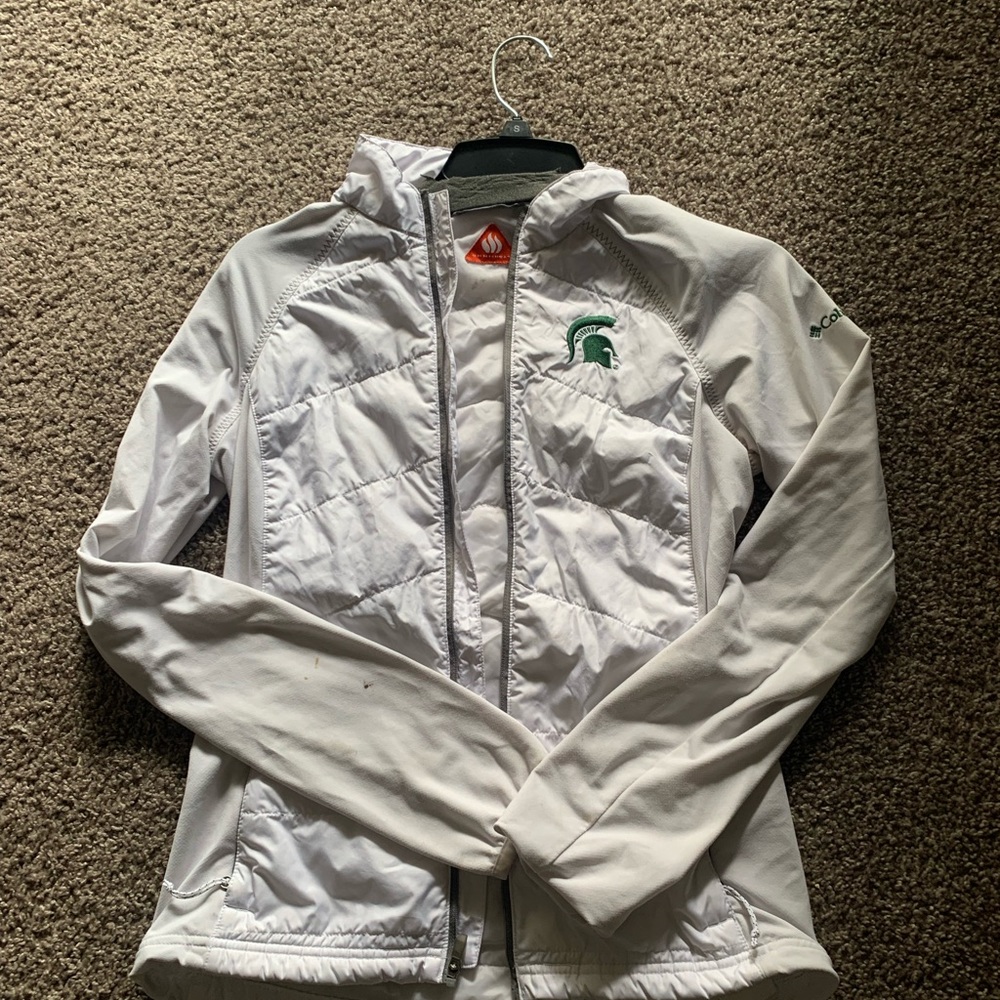 Columbia White Jacket MSU